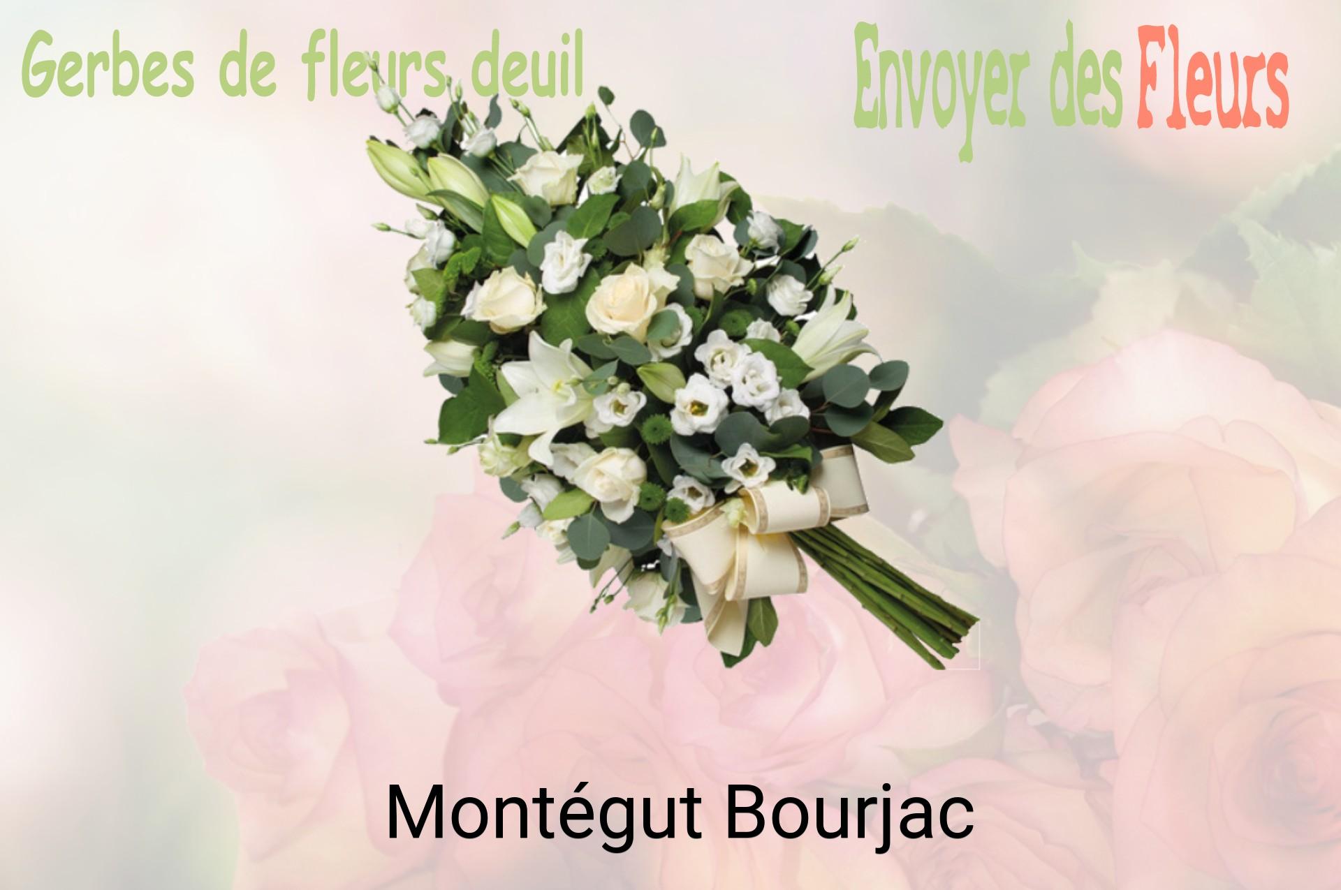Gerbe de fleurs de deuil livrée à Montégut-Bourjac